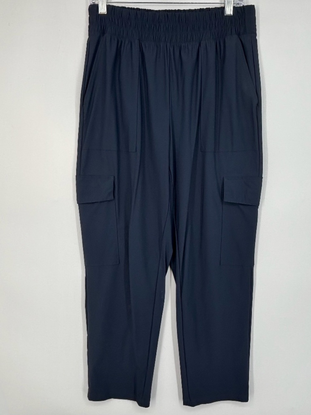 Old Navy Active Womens Medium Cargo Pants Gray Blue SleekTech Go-Dry Stretch